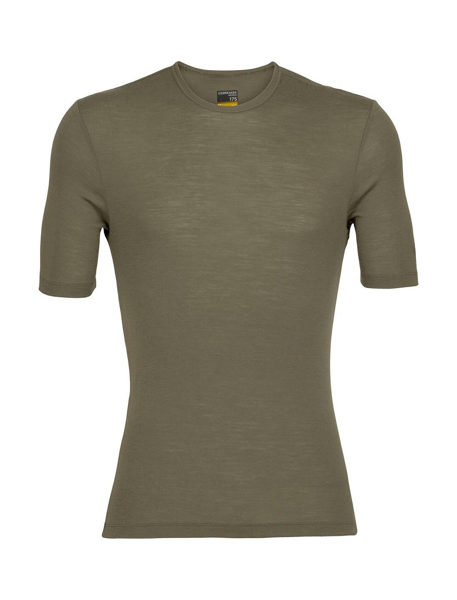 Loden Icebreaker Merino 175 Everyday Short Sleeve Crewe Thermal Top Men's Base Layers | AU 1377JPQJ